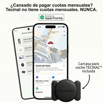 Tecinal™ Localizador GPS Antirrobo para Coche, Moto, Bicicleta, Caravana y Maletas