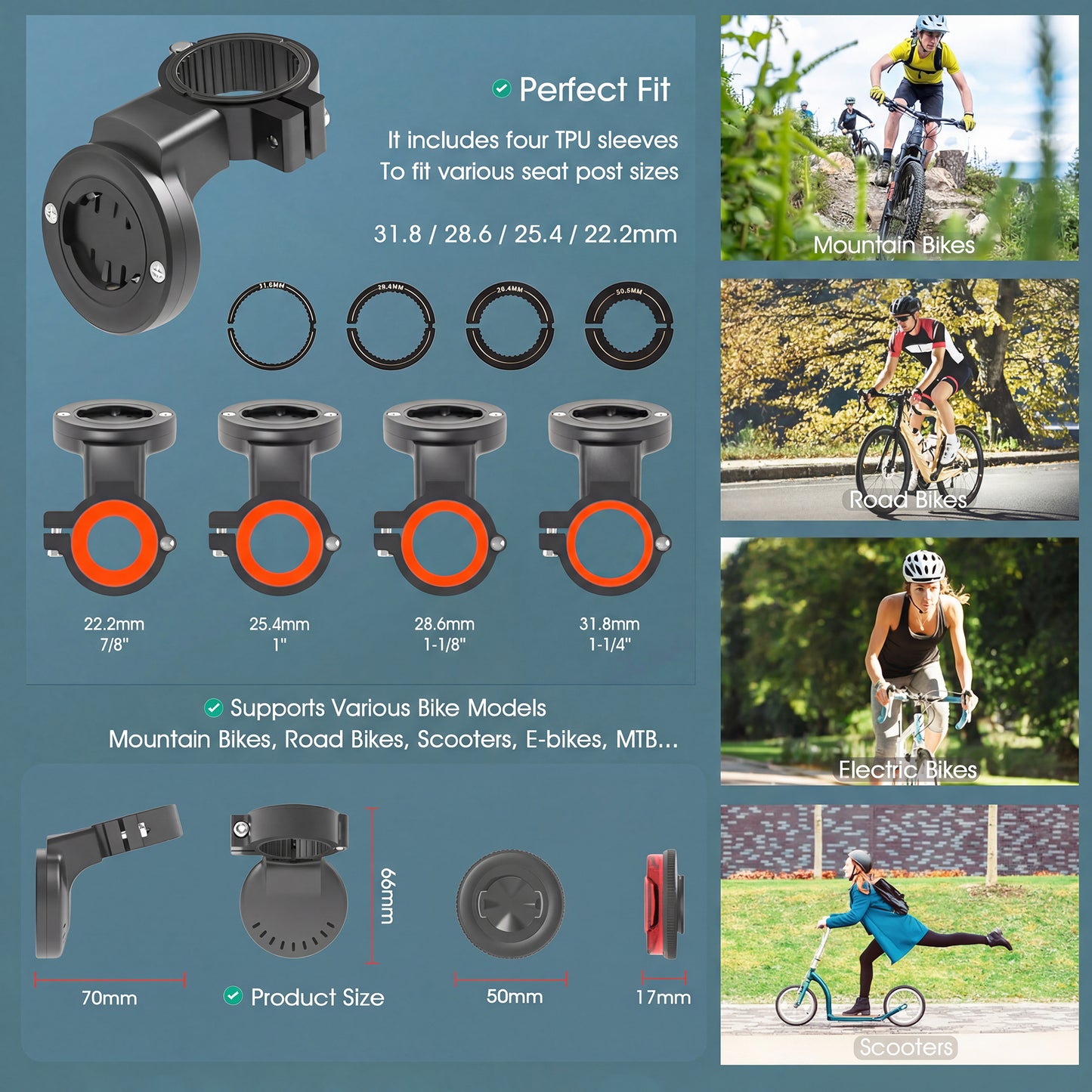 Tecinal™ Bicycle GPS Mount