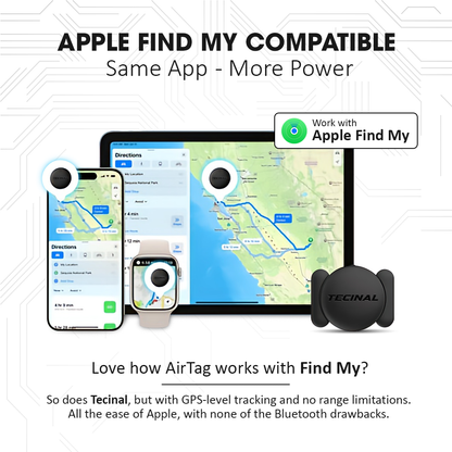 GPS tracker compatible with Apple Find My app