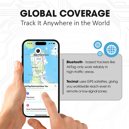 Tecinal GPS tracker with worldwide global coverage